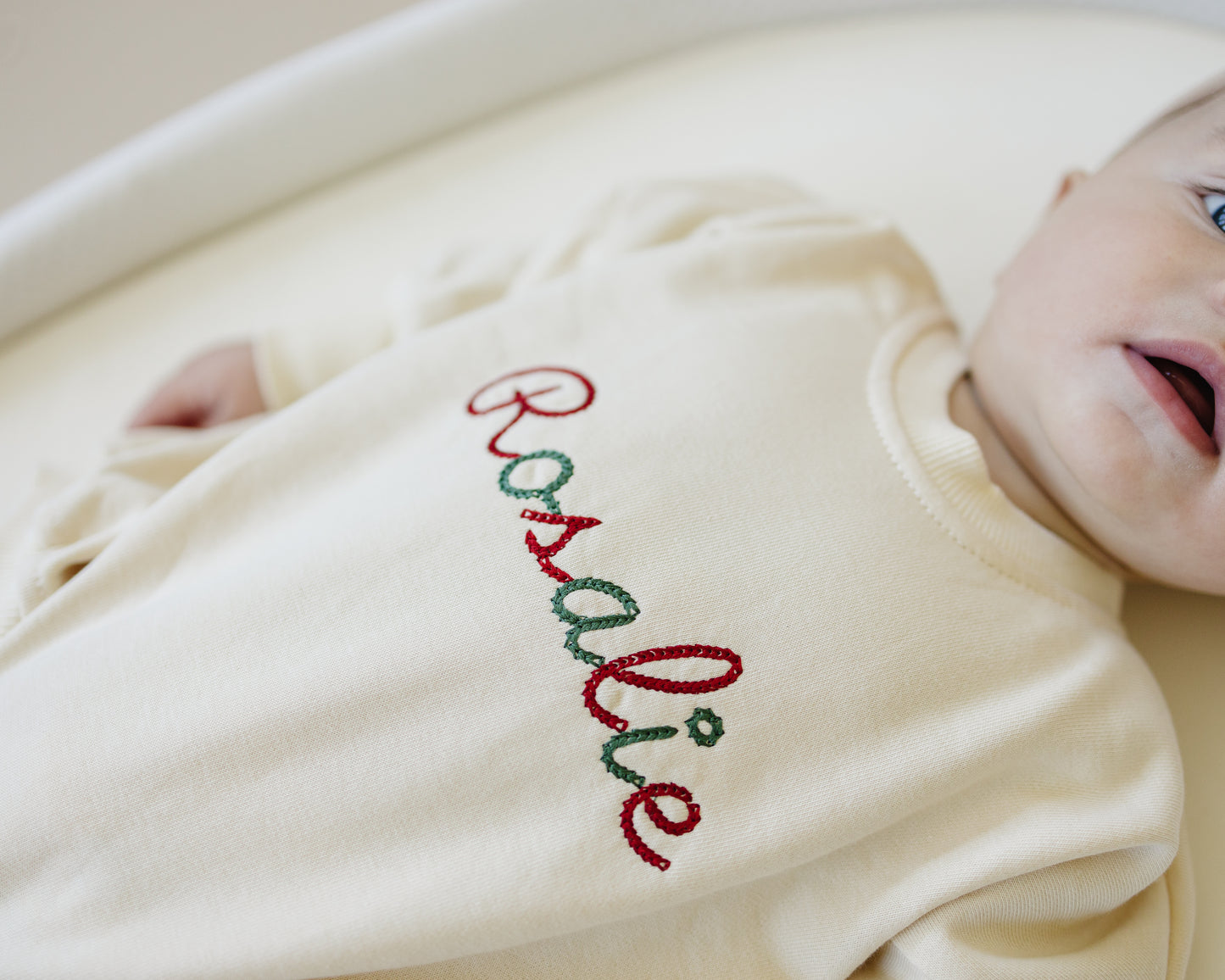 Custom Embroidered Christmas Sweatshirt Romper