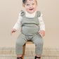 Green Ruffle Knit Overalls