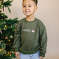 Custom Embroidered Christmas Crewneck or Sweatshirt Romper - Olive Green