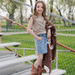 Cheetah Bow Ruffle Tee