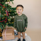 Custom Embroidered Christmas Crewneck or Sweatshirt Romper - Olive Green