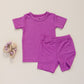 Solid Ribbed Bamboo 2pc Pajamas - more colors