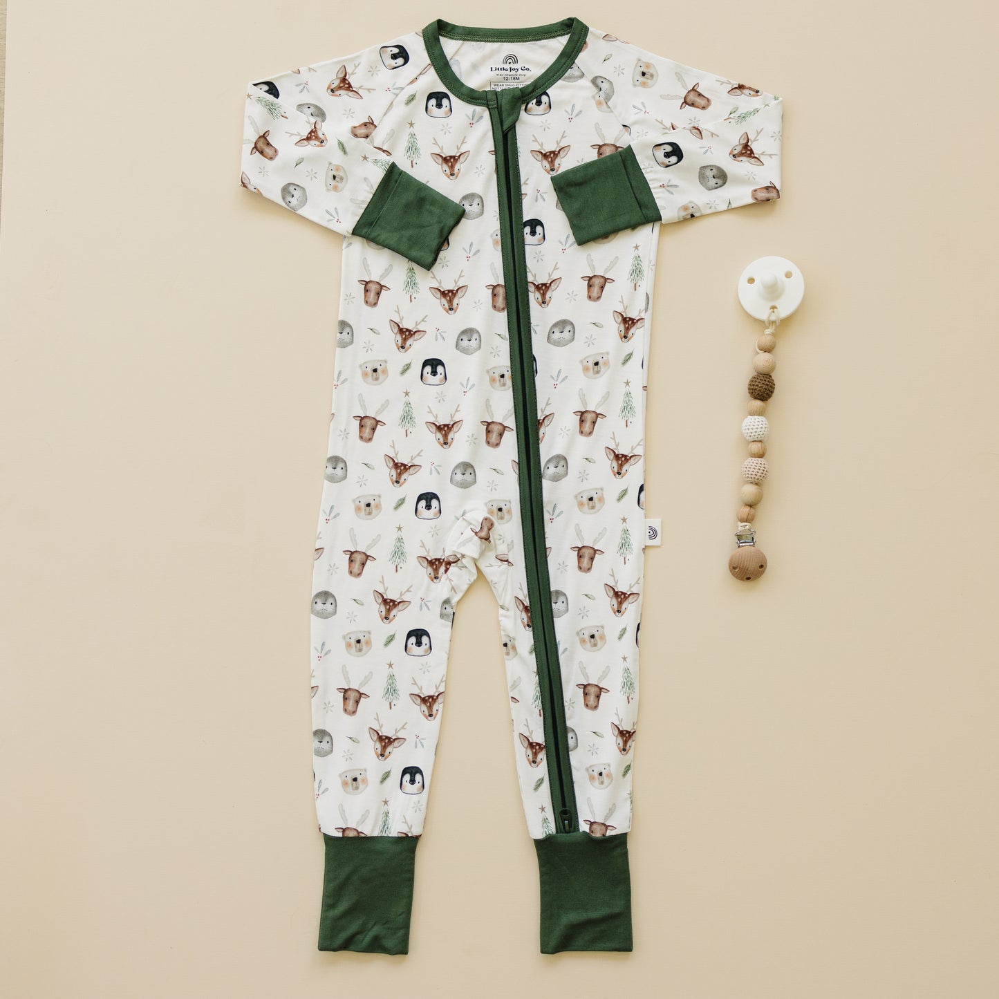 North Pole Pals Bamboo Zippy Romper