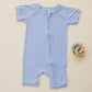 Solid Ribbed Bamboo Shorty Romper  - more colors