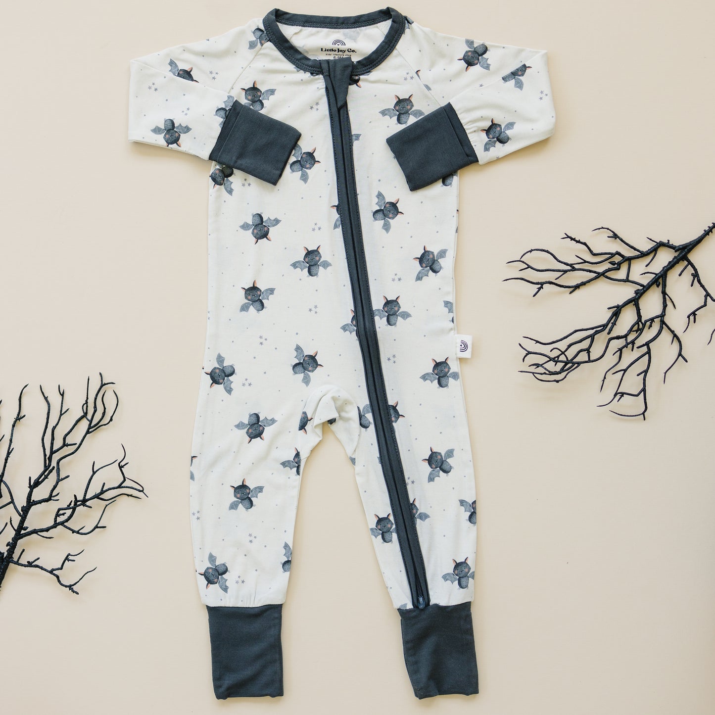 Batty for Bedtime Bamboo Zippy Romper