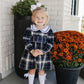 Navy Plaid Smocked Dress