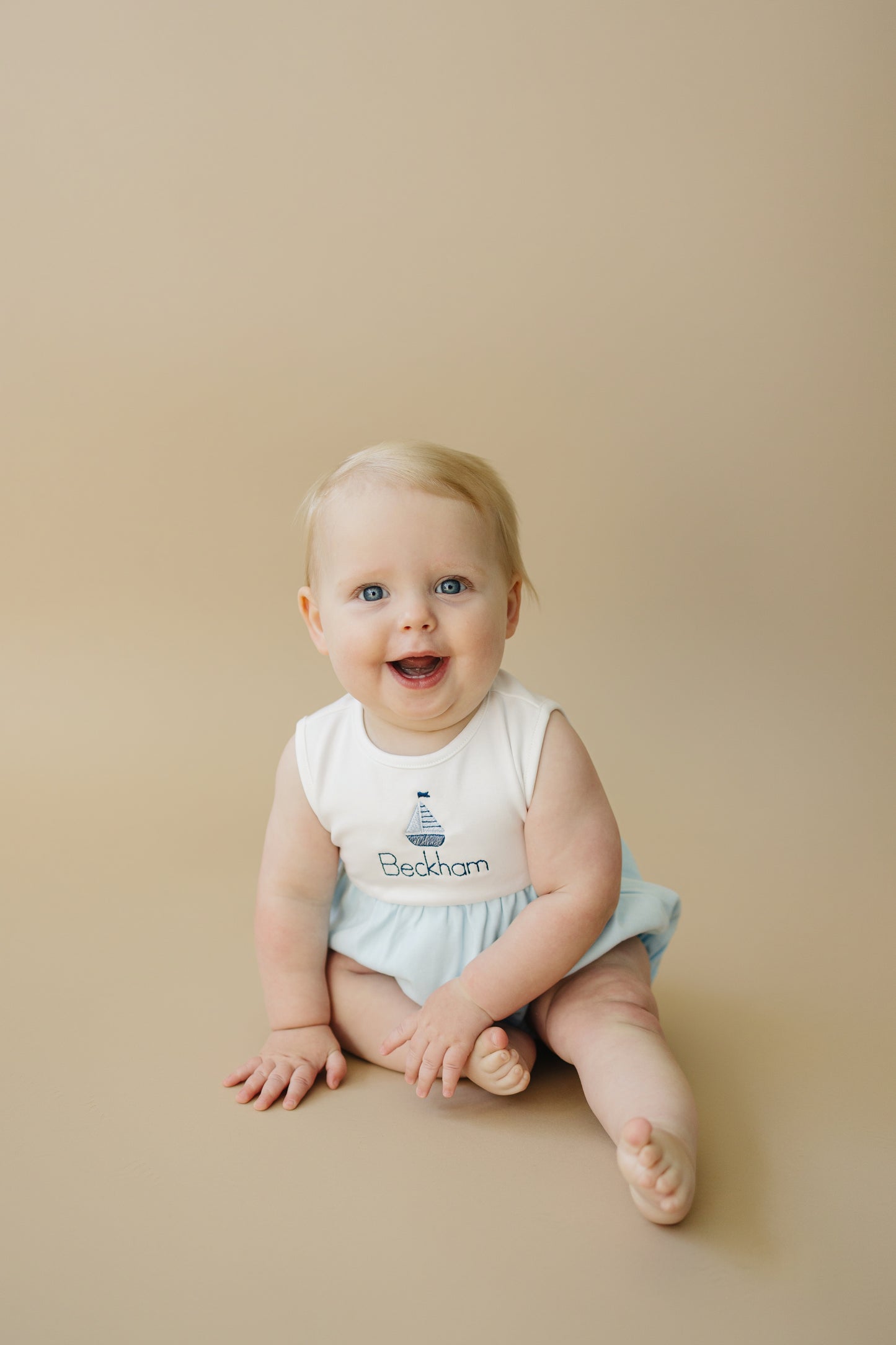 Custom Bubble Romper - Sailboat