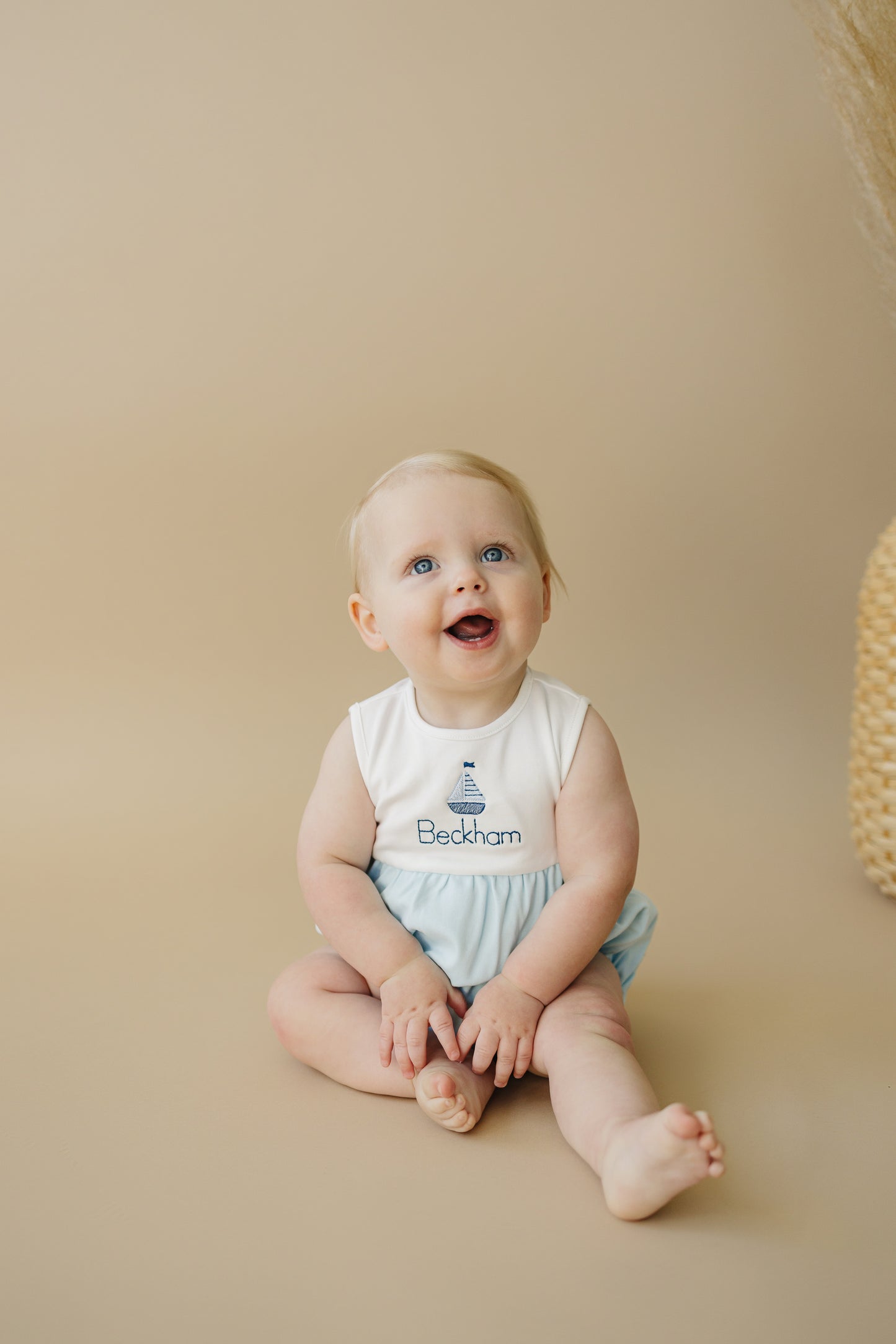 Custom Bubble Romper - Sailboat