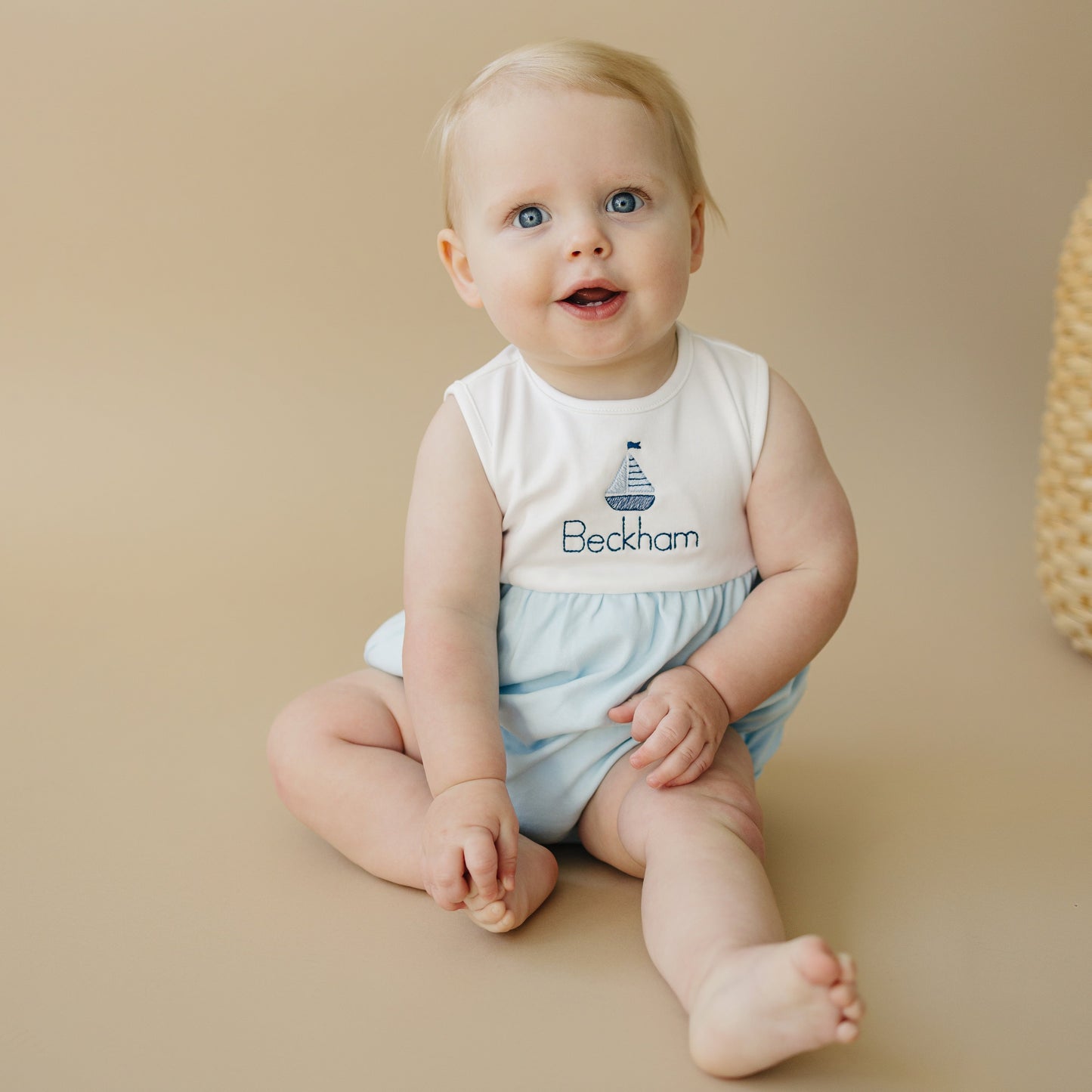 Custom Bubble Romper - Sailboat