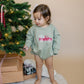 Christmas Tree Truck Sweatshirt Romper