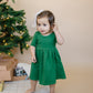 Organic Cotton Twirl Dress - Red or Green