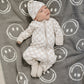 Taupe Checkered Bamboo Zipper
