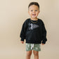 Custom Embroidered Crewneck or Sweatshirt Romper - Custom Pennant or Football Design