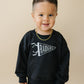 Custom Embroidered Crewneck or Sweatshirt Romper - Custom Pennant or Football Design
