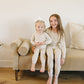 Taupe Stripe Ribbed Bamboo Cozy Set