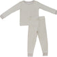 Taupe Stripe Ribbed Bamboo Cozy Set