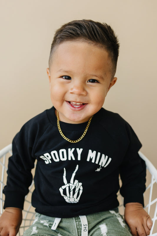 Spooky Mini Organic Cotton Crewneck Sweatshirt