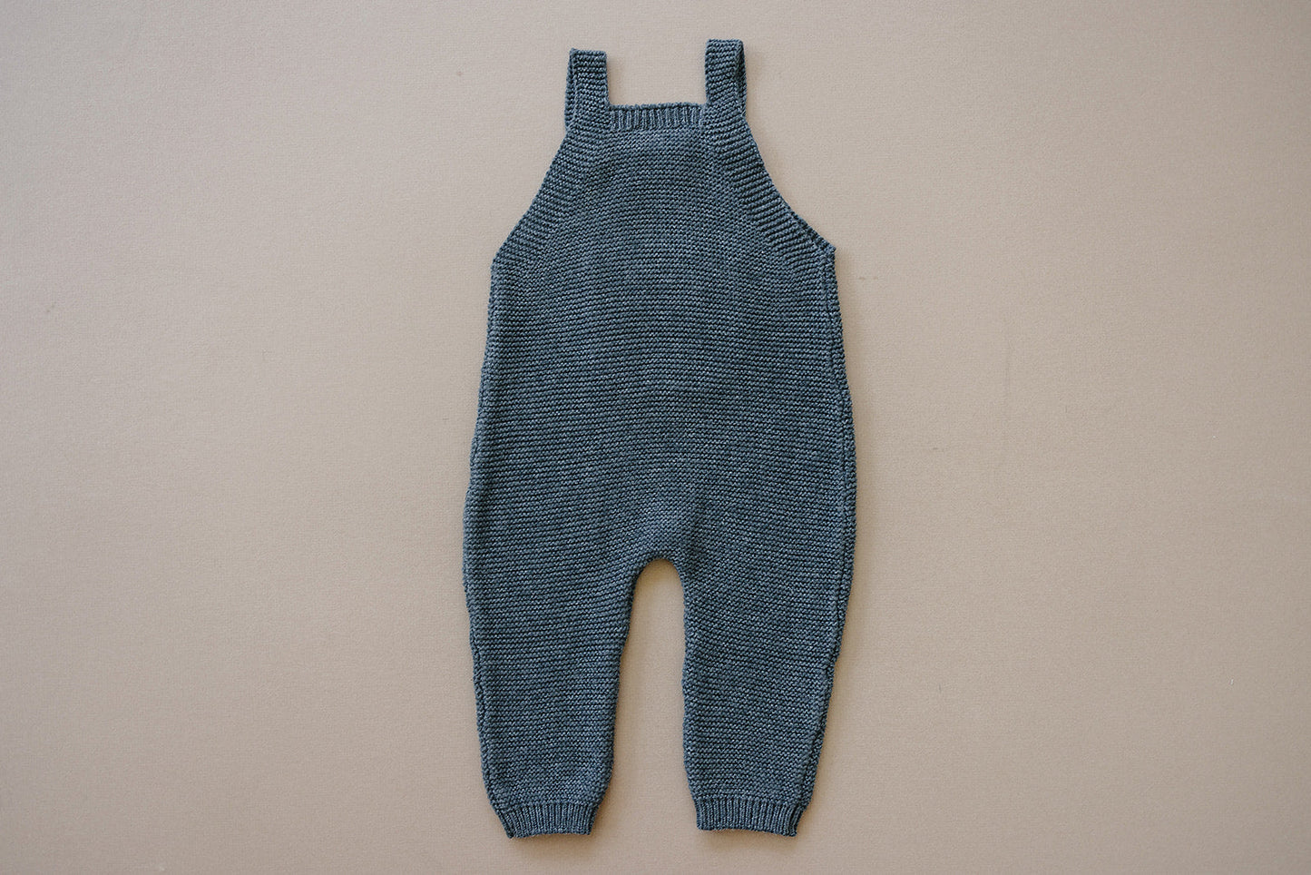 Charcoal Knit Overalls