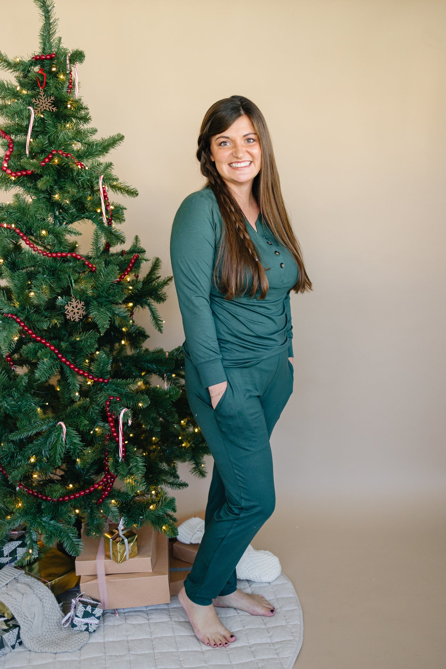 Women's Emerald Christmas Bamboo Pajamas