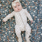 Taupe Checkered Bamboo Zipper