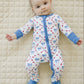 Red White & Bows Bamboo Zippy Romper