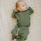 Custom Embroidered Christmas Organic Cotton Ribbed 2pc Set