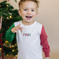 Blank Organic Cotton Colorblock Christmas Tee
