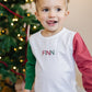 Blank Organic Cotton Colorblock Christmas Tee