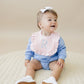 Custom Embroidered Ruffled Muslin Bib - more colors