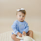 Custom Embroidered Crewneck Sweatshirt or Romper - Light Blue