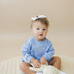 Custom Embroidered Crewneck Sweatshirt or Romper - Light Blue