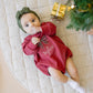 Custom Embroidered Red Sweatshirt or Romper - Christmas Bow