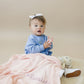 Custom Embroidered Knit Blanket - Blush Pink
