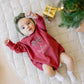 Custom Embroidered Christmas Bow Sweatshirt or Romper