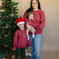 Custom Embroidered Christmas Bow Sweatshirt or Romper