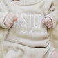 Custom Embroidered Knit Sweater Romper