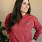 Women's Embroidered Christmas Bow Crewneck Sweatshirt
