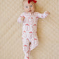 Bamboo Zip Romper | Pink Nutcracker