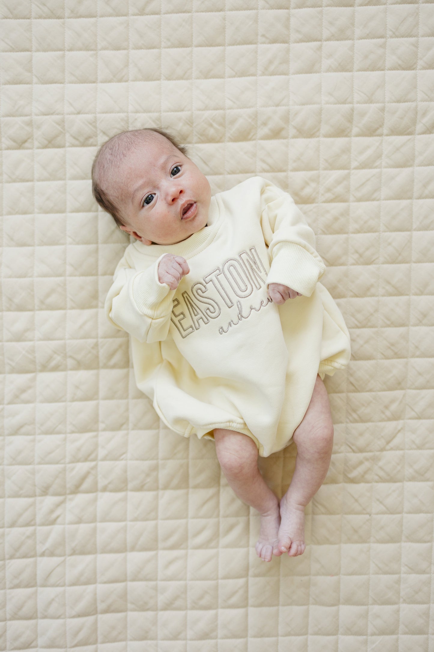 Custom Embroidered Sweatshirt Romper