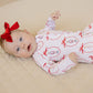 Bamboo Zip Romper | Pink Nutcracker