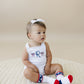 Custom 4th of July Overall Bubble Romper - more colors & pick your design!