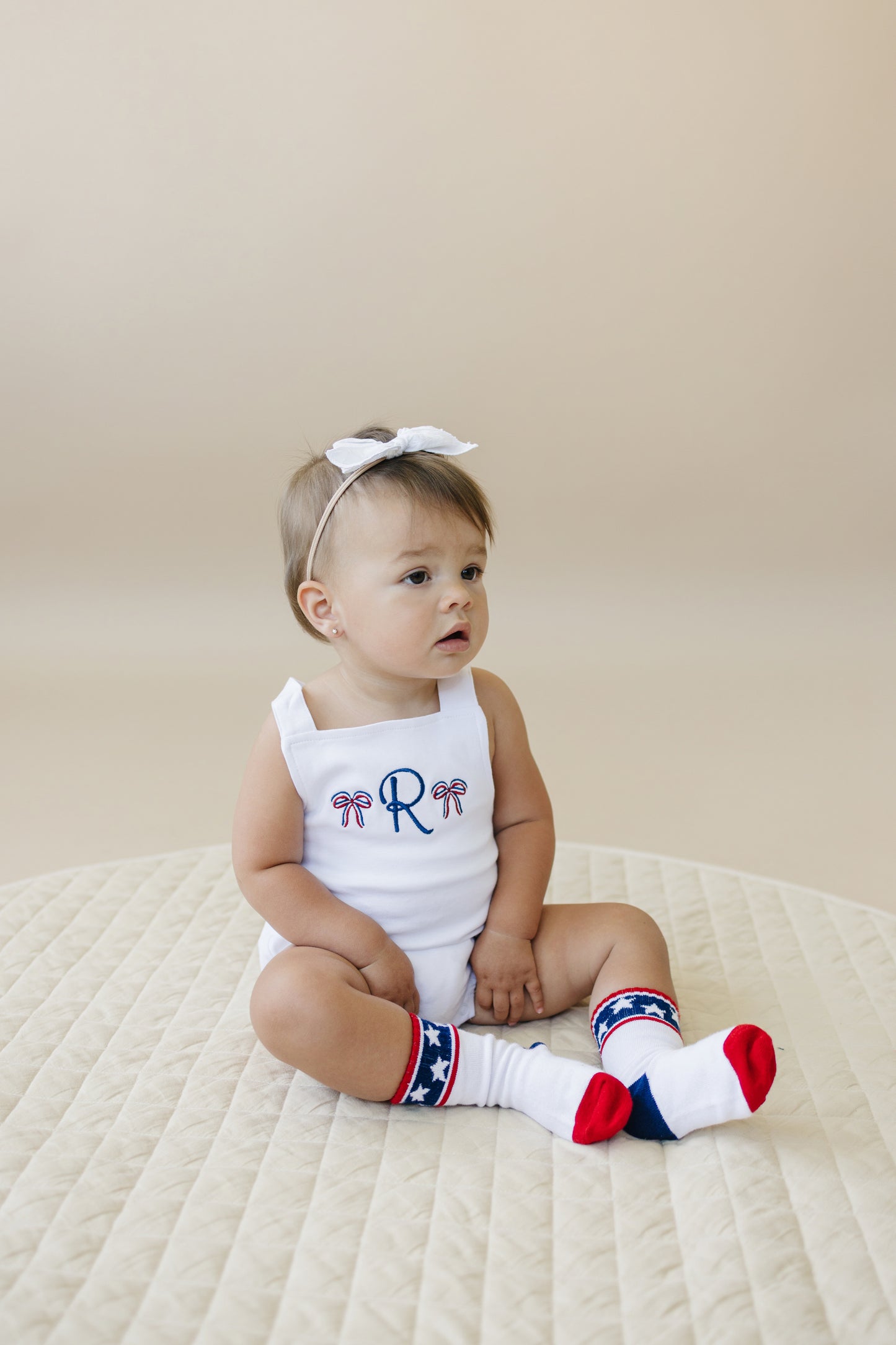 Custom 4th of July Overall Bubble Romper - more colors & pick your design!