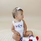 Custom 4th of July Overall Bubble Romper - more colors & pick your design!
