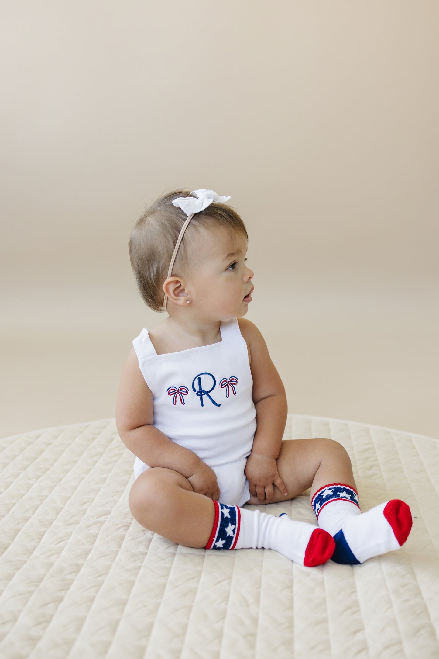 Custom 4th of July Overall Bubble Romper - more colors & pick your design!