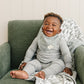 Green Stripes Classic Muslin Bib