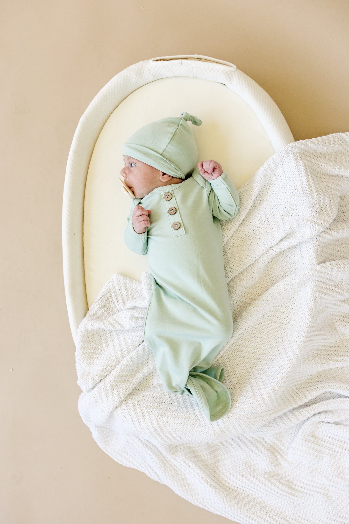 Newborn Bamboo Gown & Hat Set