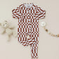Bamboo Zip Romper | Chocolate Checkered