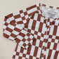 Bamboo Zip Romper | Chocolate Checkered