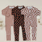 Bamboo Zip Romper | Chocolate Gingham
