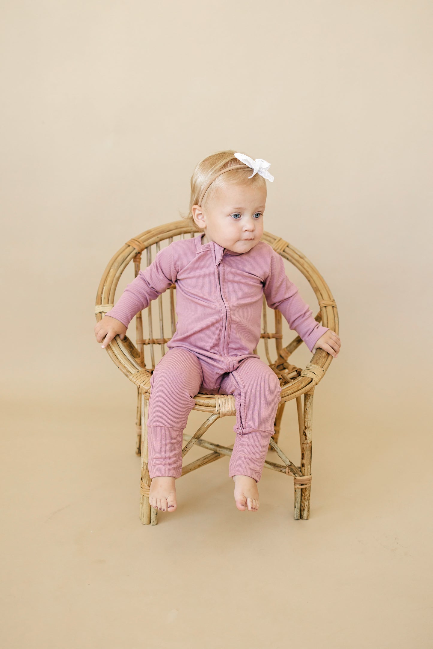 Solid Ribbed Bamboo Zippy Romper - more colors